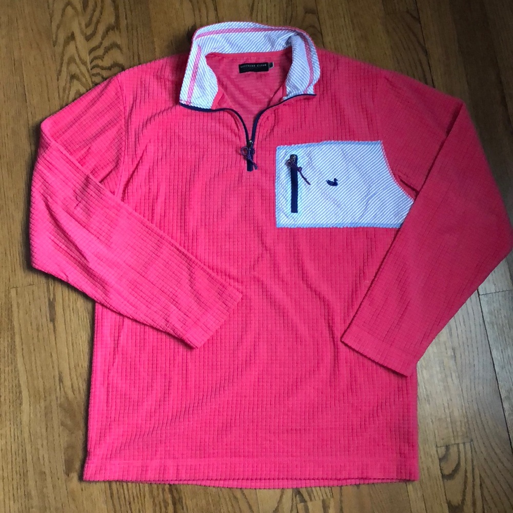 Southern Marsh Pink & Seersucker Pullover